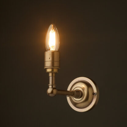 Antique brass wall light no shade