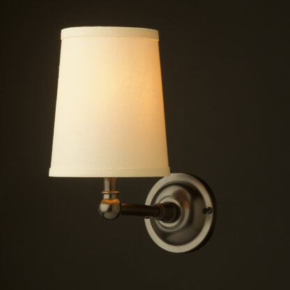 Bronze fabric single shade wall light plain shade