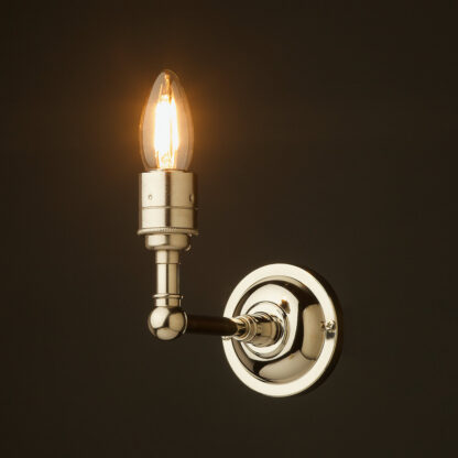 Nickel wall light no shade