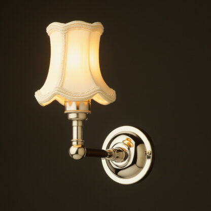 Nickel single wall light Scalloped Bell shade