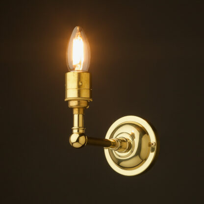 Polished Brass wall light no shade