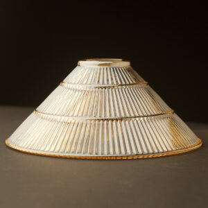Amber Holophane Cone Glass Light Shade