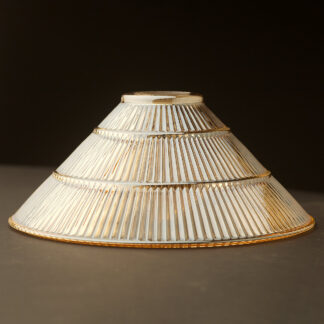 Amber Holophane Cone Glass shade