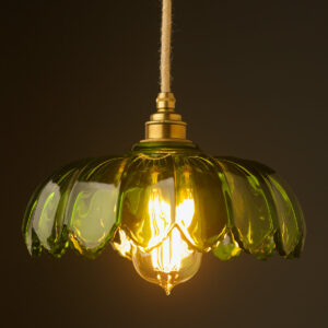 Green Flower Glass Light Shade Pendant