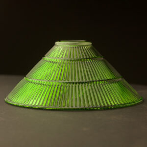 Green Holophane Cone Glass Light Shade