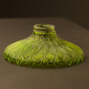 Harlequin Green pressed glass light shade