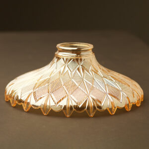 Harlequin Amber pressed glass light shade