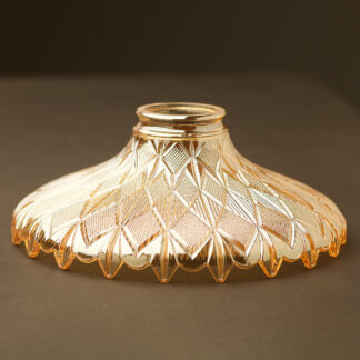 Harlequin Amber pressed glass light shade