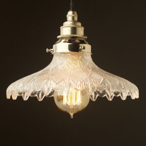 Harlequin Clear pressed glass light shade Pendant
