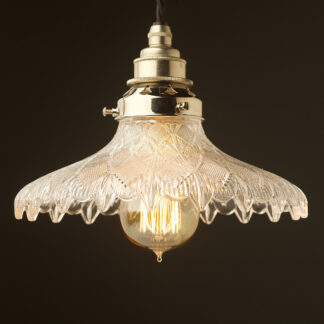 Harlequin Clear pressed glass light shade Pendant