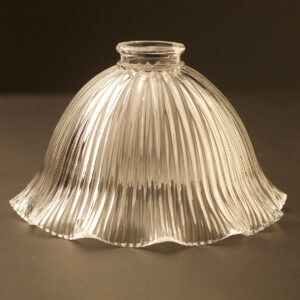 Large Clear Fluted holophane dome light shade