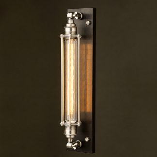 Nickel Long bulb cage Wall mount Lamp acetal base