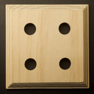 115mm Hoop Pine square quad switch block (holes)