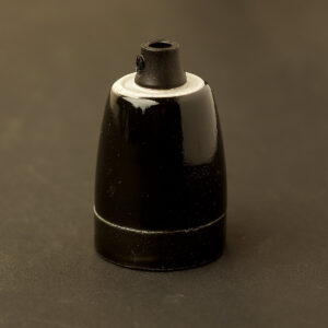 Black Porcelain E27 Pendant Lamp Holder Seconds – Box of 10