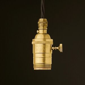 New Brass E26 Switched Pendant Socket